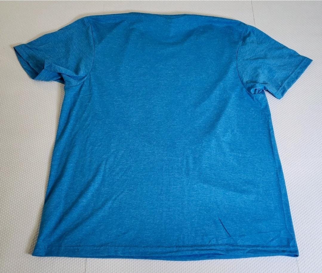 Wizard Coffee Cup Graphic Tee – Espresso Patronum Blue Short-Sleeve Shirt (Size L)