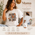 White Floral Leopard Mama Graphic T-Shirt | Champion Relaxed Fit Mom Tee
