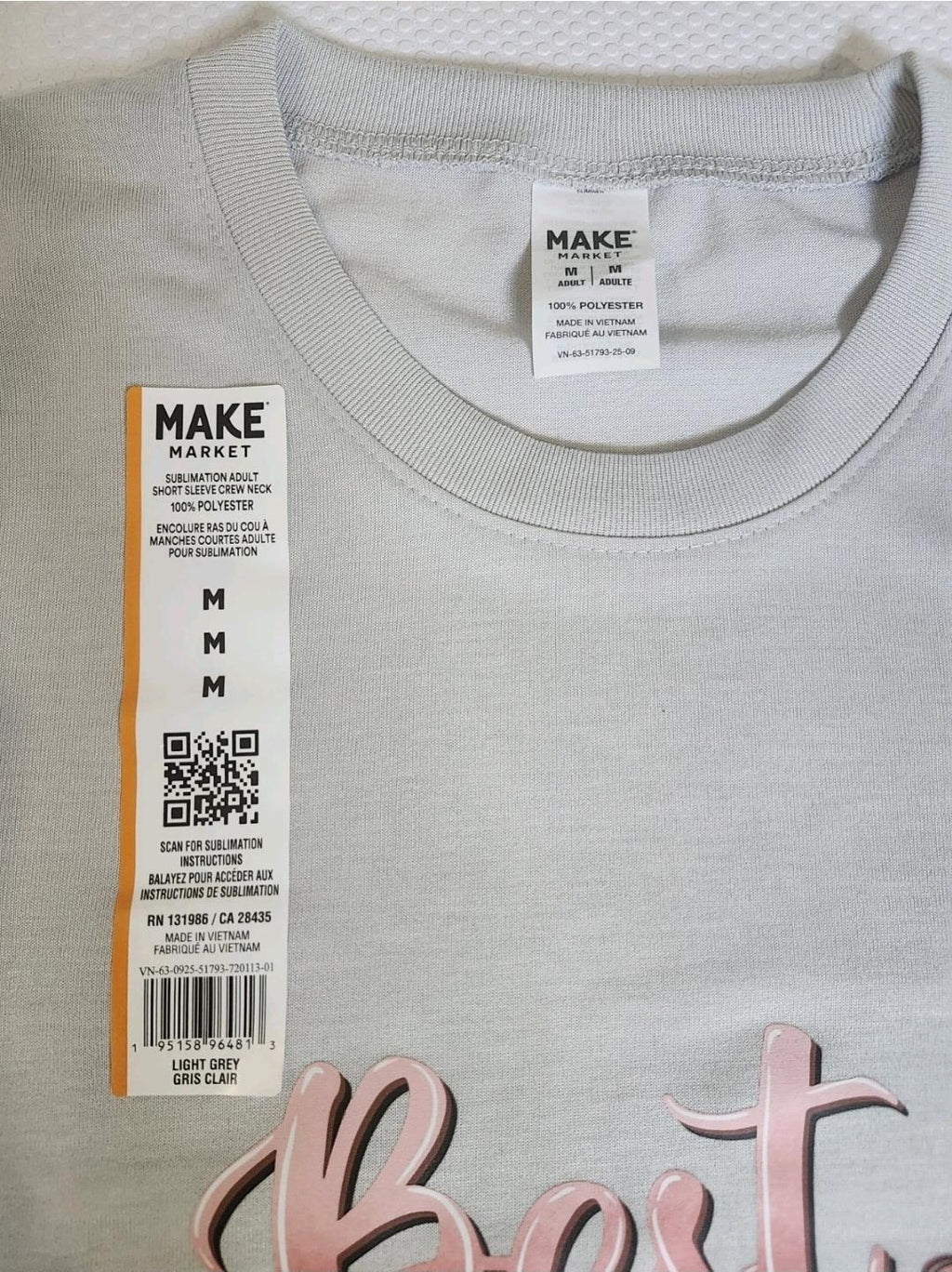 Light Gray "BestMom Ever" Graphic Tee – Pink Lettering, Floral Accents